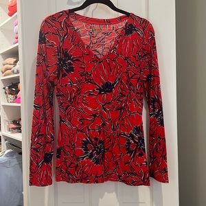 Lilly Pulitzer Print Long Sleeve Top, Large
